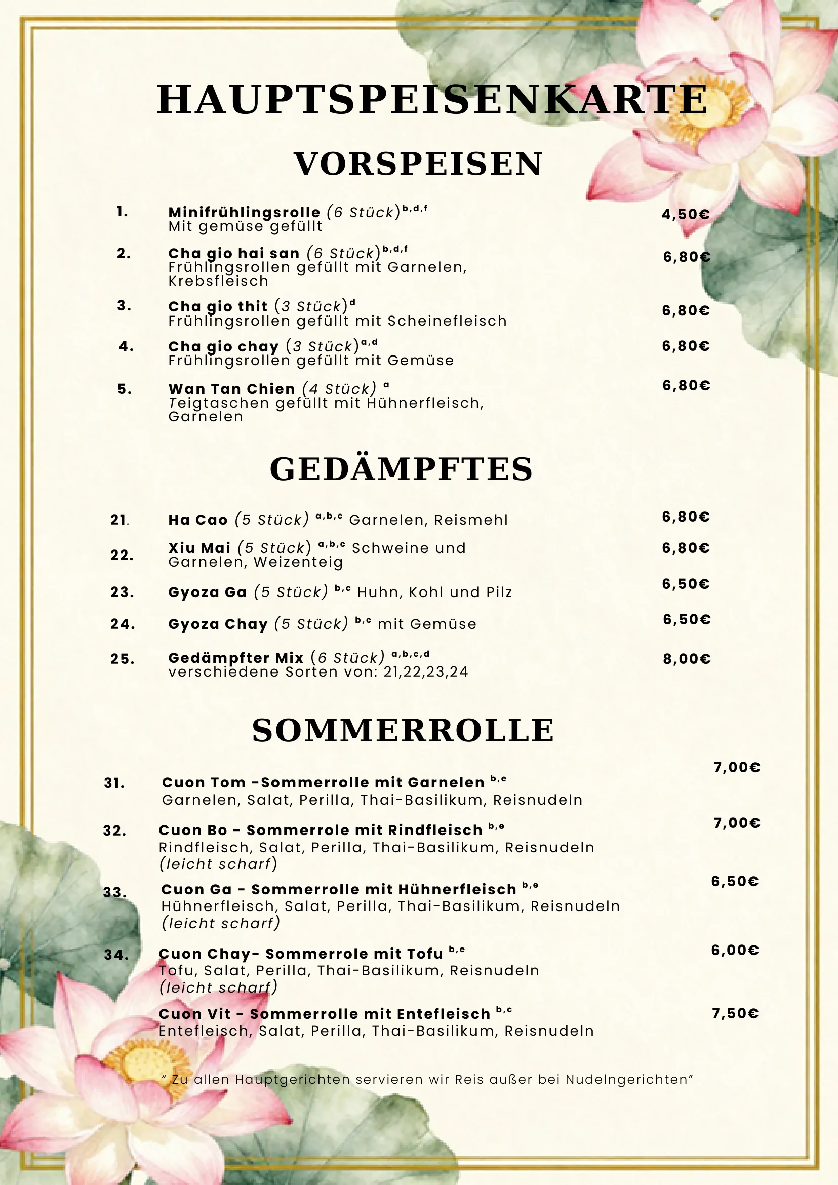 Speisekarte Seite 4